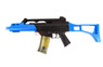 Double Eagle M41GL bb gun with folding stock in blue