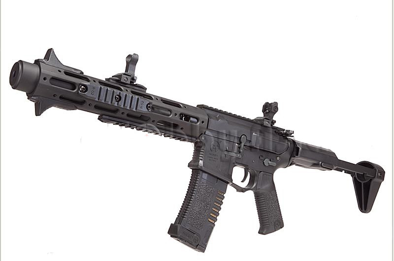 Ares Amoeba Honey Badger Airsoft AEG Rifle in Black bbguns4less