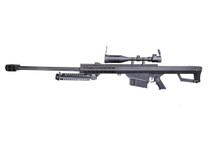 Snow Wolf Barrett M82 Sniper Rifle with Scope and Bipod in black