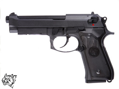 Snow Wolf M9A1 Tactical GBB Pistol Full Metal in Black