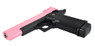 Galaxy G6 M1911 Full Metal Pistol BB Gun in Black and Pink