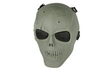 Airsoft Skull with scar full face mask in olive