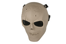 Airsoft Skull with scar full face mask in tan