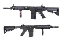 A&K SR-25K Full Metal Airsoft AEG Rifle with Crane Stock in Black