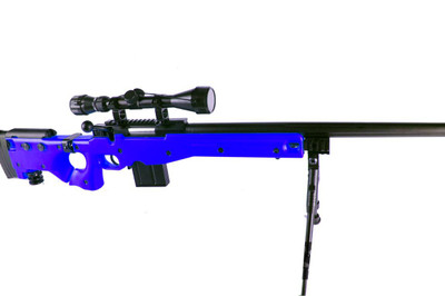 WELL MB4403D Spring Sniper Rifle with scope & bipod in Blue
