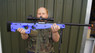 double eagle m59 sniper rifle with scope & bipod in blue