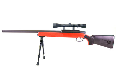 Double Eagle M50A Airsoft BBGun Sniper Rifle in Red - bbguns4less