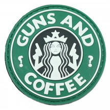 Guns and Coffee Tactical Patch in 3D 