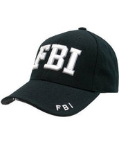 Kombat UK - Baseball Cap with 3D Embroidered FBI Logo in Black