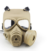 WoSport Air Filtration Gas Mask with Fan in Tan