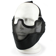 Wo Sport Metal Mesh Lower Face & Ears Mask in Black