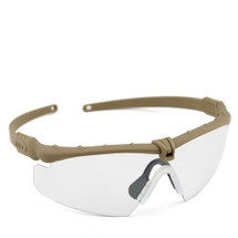 WoSport 2.0 Airsoft Glasses Tan Frame With Clear Lens