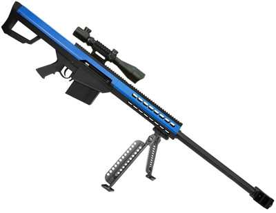 Barrett M82A1 bolt action sniper rifle in blue & black