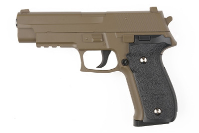 Galaxy G26D P226 Full Scale Metal pistol With Rail in Tan