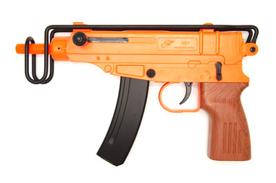 Double Eagle M37F VZ-61 BB gun with metal folding stock in Orange