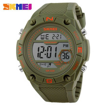 ESports LED Display Watch in Rubber Green Strap - DG1093