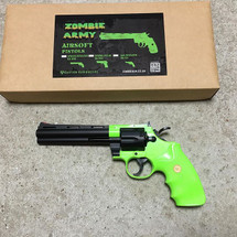 Zombie Army Spring Revolver Python 357 in Radioactive Green
