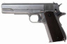 WE Tech M1911 Full Metal GBB Pistol with Checker Black Grip in Silver (WE-E006B-TAC)