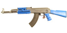 CYMA CM028A AK47 RIS Tactical Airsoft Rifle in Blue