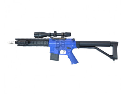 CYMA P137 BB gun with scope in blue/black