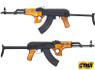 Full Metal CYMA CM048SU AK47 Two Tone Rifle with Foldable Stock