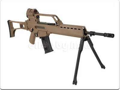 Ares AR-054 Airsoft Rifle with Bipod in Tan