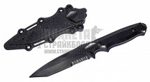 T&D Plastic Tanto Training Knife with a sheath in black