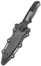T&D Plastic Tanto Training Knife with a sheath in black