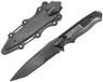 T&D Plastic Tanto Training Knife with a sheath in black