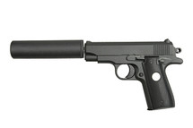 Galaxy G2A full metal pistol with silencer in Black