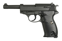 Galaxy G21 Full Metal Walther P38 pistol in Black