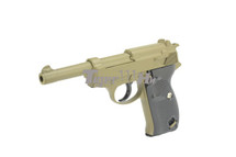 Galaxy G21 Full Metal Walther P38 pistol in Tan