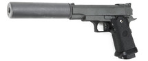 Galaxy G10-A Full Metal Pistol with Silencer In Black