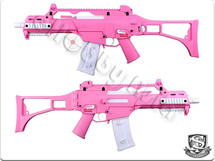 H&K G36C AEG Competition Version with Folding Stock in Hot Pink 