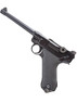 WE P08 Luger 6" Gas Blowback Pistol in Black