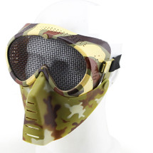 Wo Sport Aviator Airsoft Mask with Metal Mesh Eyes in Camo