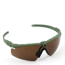 WoSport 2.0 Airsoft Glasses Olive Frame With Brown Lens