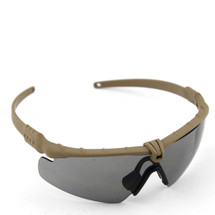 WoSport 2.0 Airsoft Glasses Tan Frame With Black Lens
