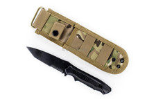 T&D Plastic Training Knife With Multi Cam Holder Black knife
