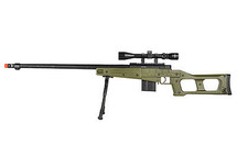 WELL MB4409 Airsoft Spring Sniper rifle with scope & bipod in Olive Drab