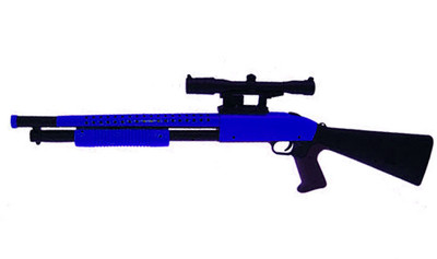 Cyma P799A Pump Action Shotgun with scope in blue/black