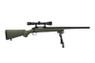 Snow Wolf Spring Powered Sniper Rifles with scope & bipod in Olive Green