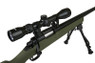 Snow Wolf VSR10 Spring Powered Sniper Rifles with scope & bipod in Olive Green