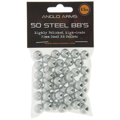 Anglo Arms Pack Of 50 x 9.5mm Steal Slingshot Ammo pack