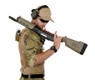 Guy with CYMA CM355 Tactical Shotgun in Tan