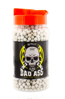 Bad Ass BB Pellets 2000 X 0.25G In a Speed Loader Pot (BB-S-25)