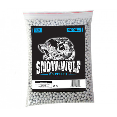 snow wolf bb pellets 4000 x 0.20g (6mm) in bag