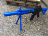 Golden Hawk 2212 M4 Spring Rifle with bipod in blue