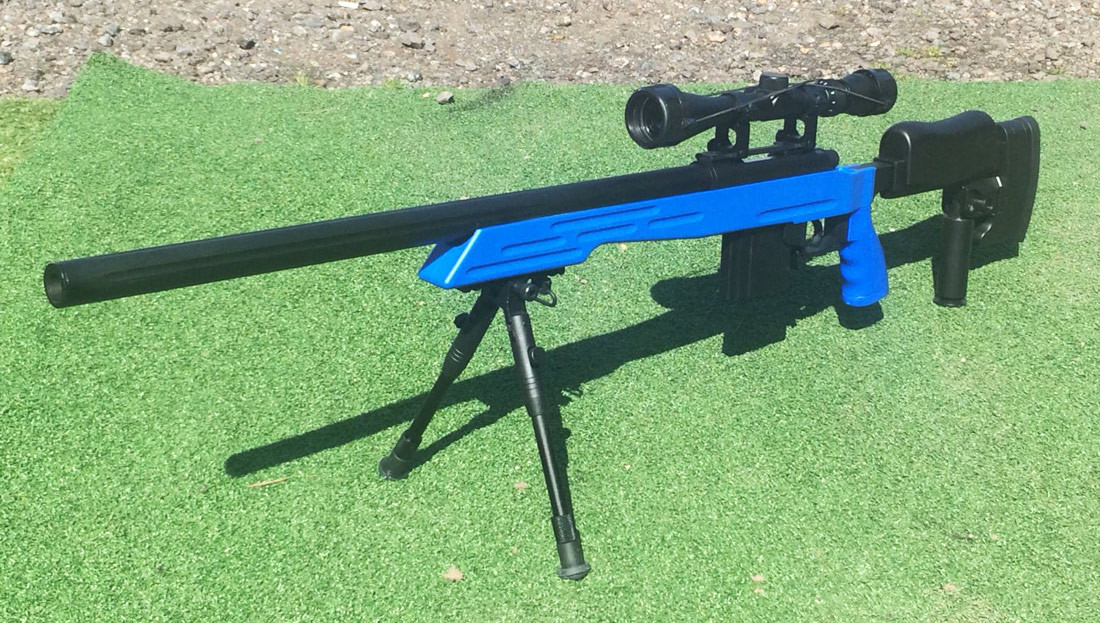 Well MB4413 Elite Airsoft Sniper Rifle in Blue bbguns4less
