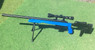 Well MB4413 Elite Airsoft Sniper Rifle in Blue with scope & bipod